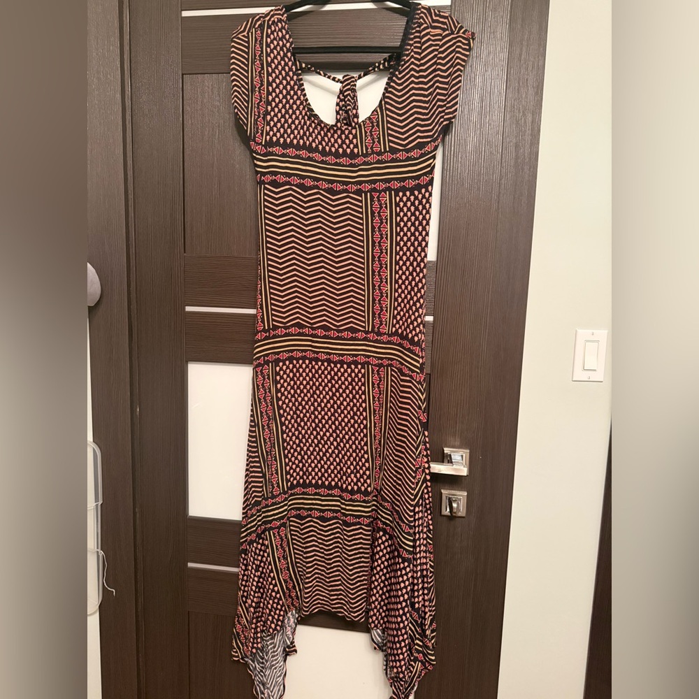 Plenty by Tracy Reese Chic Black and Red Geometric Maxi Dress